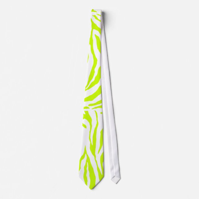Gravata PixDezines DIY impressão de zebra em cores (Frente)