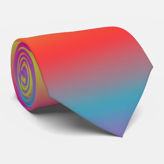 Gravata PixDezines gelo raspado/cores neon retrô (Rolled)