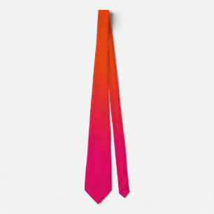 Gravata PixDezines gradiente Ombre Rosa Quente Laranja
