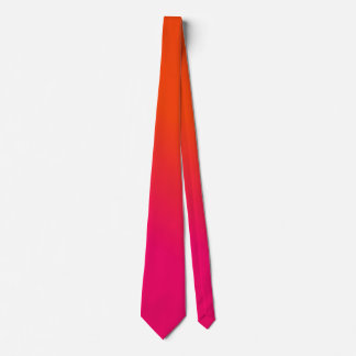 Gravata PixDezines gradiente Ombre Rosa Quente Laranja