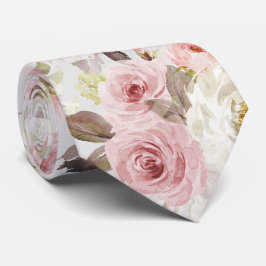 Gravata PixDezines H2 Rosas Rosa Pintadas Escamoteadas FAZ