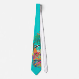 Gravata PixDezines Mai Tai, Luau na Praia/cor personalizad