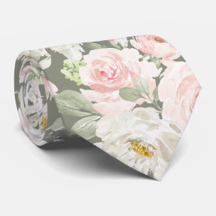 Gravata PixDezines Rosas Cor de Rosa Água-Forte DIY Fundo