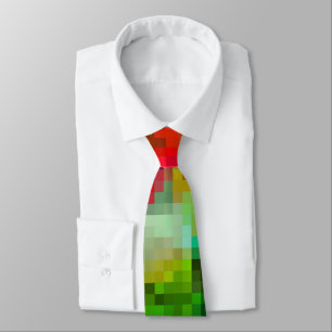 Gravata Píxel geométrico quadrado poligonal desfocado bril