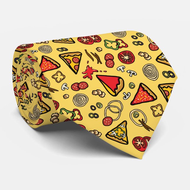 Gravata Pizza Funky Tie (Rolled)