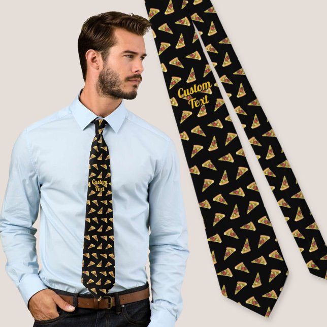 Gravata Pizza - Pizza Slice Pattern Neck Tie (Criador carregado)