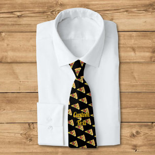 Gravata Pizza - Pizza Slice Pattern Neck Tie