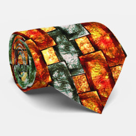 Gravata Placas retangulares vermelhas, curvas e manchadas