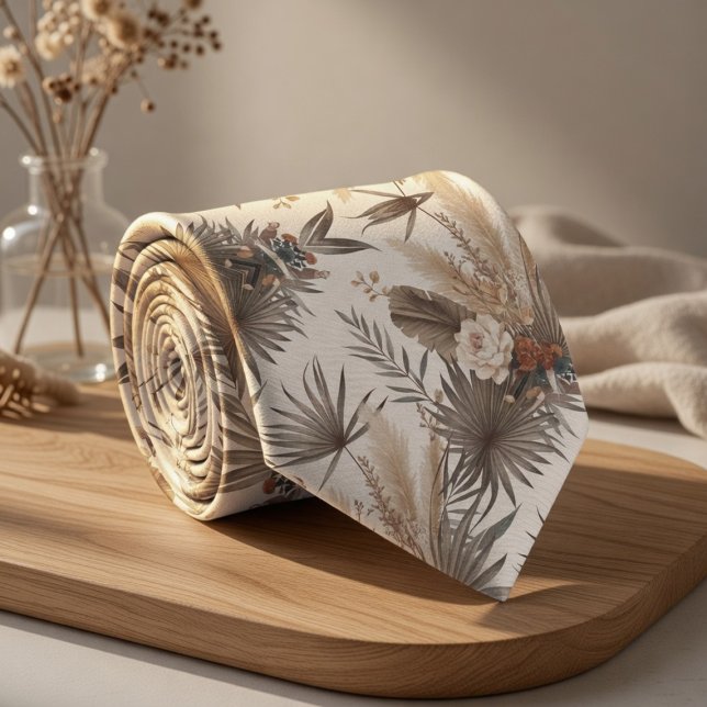 Gravata Plantas bege boho (Criador carregado)