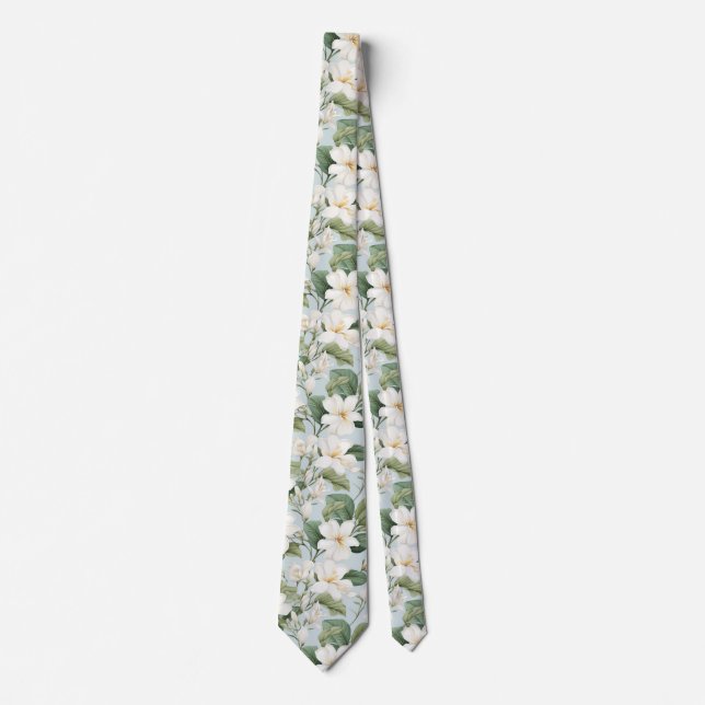 Gravata Plumeria Floral Tie (Frente)