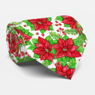 Gravata Poinsettia e coloração de água de bagas sagrada