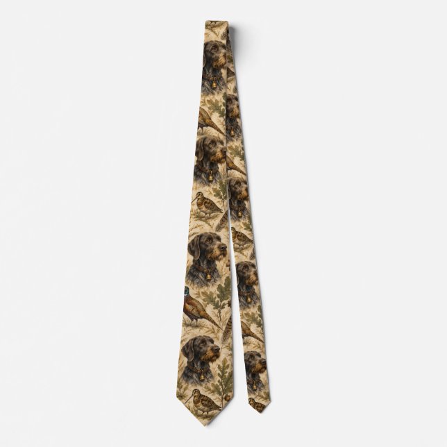 Gravata Pointer de Cabelo Rijo Alemão – Coleção de Caça (Frente)