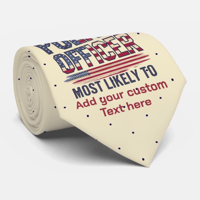 Gravata Policial Oferece Mais Probabilidade De Patriótico  (Rolled)