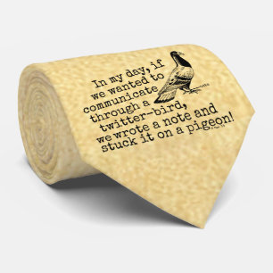 Gravata Pombo engraçado do pássaro do Twitter da idade