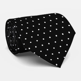 Gravata Ponto Preto e Branco