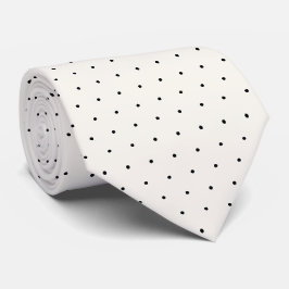 Gravata Ponto Preto e Marfim