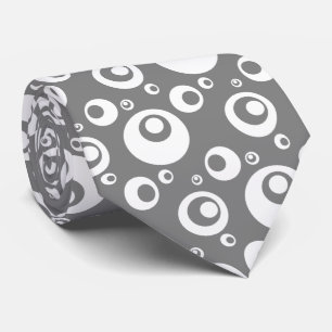 Gravata Pontos Brancos Elegantes Em Fundo Branco