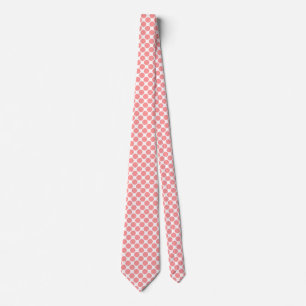 Gravata Pontos diagonais - Rosa Suave no Torneio Branco