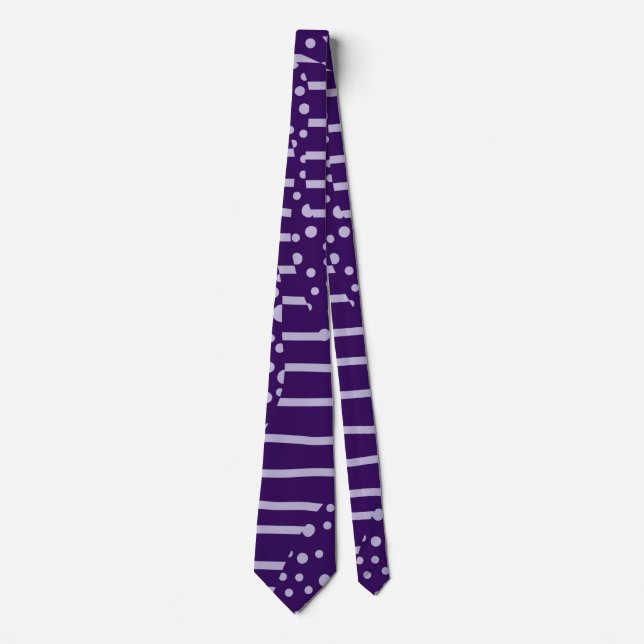 Gravata Pontos e tiras 2 - Roxo (Frente)