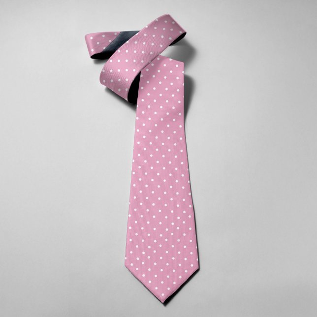 Gravata Pontos Minúsculos em Fundo Rosa Claro Clássico (Criador carregado)