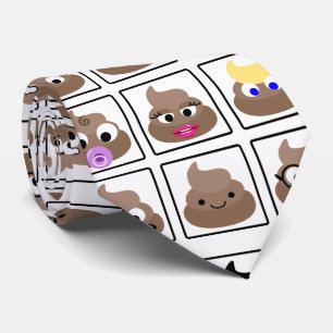 Gravata Poop Muitos Rostos