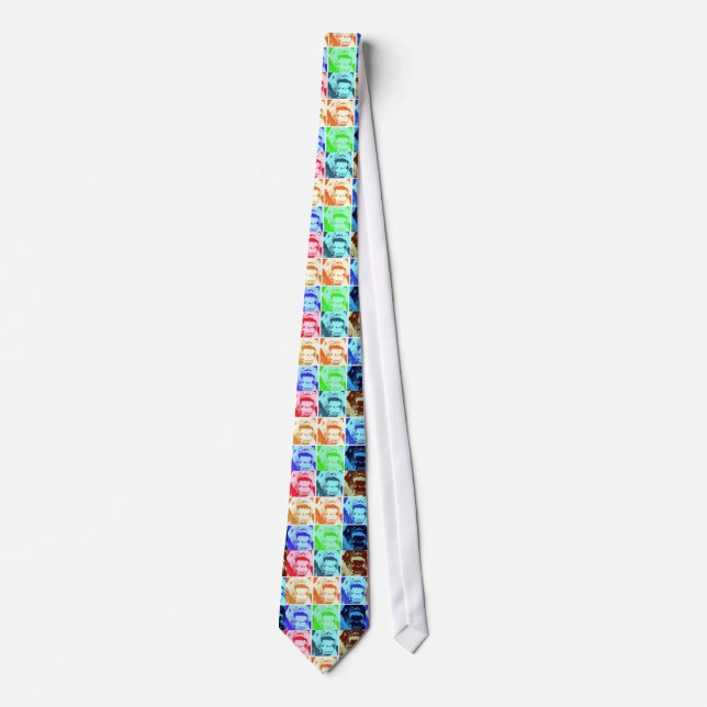 Gravata Pop Art Gorilla Modern Chic Tie (Frente)