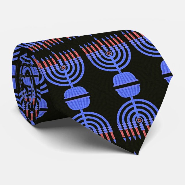 Gravata Pop Art Menorah (Rolled)