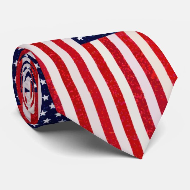 Gravata Pop Art Style American Flag (Rolled)