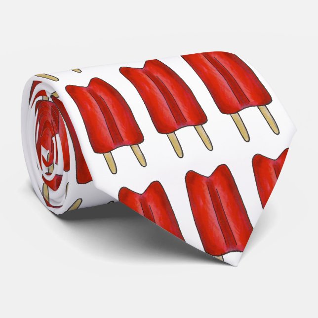 Gravata Pop Vermelho Azul Patriótico Picles 4 de julho (Rolled)