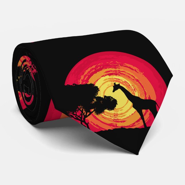 Gravata pôr do sol africano (Rolled)