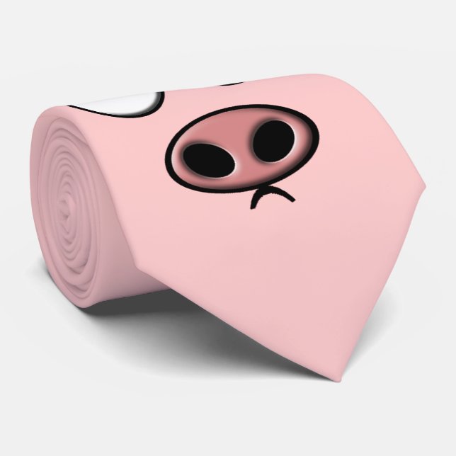 Gravata Porco cor-de-rosa (Rolled)