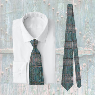 Gravata Porta de madeira russa e ferro em azul, legal