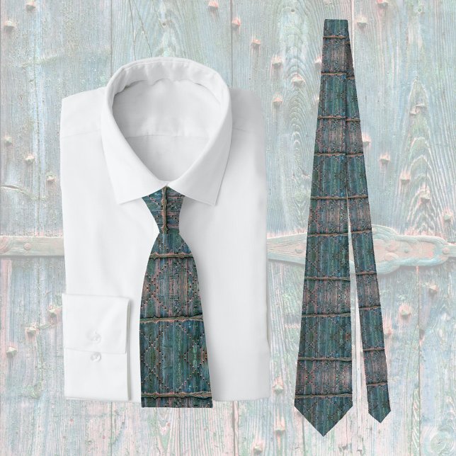 Gravata Porta de madeira russa e ferro em azul, legal (Criador carregado)