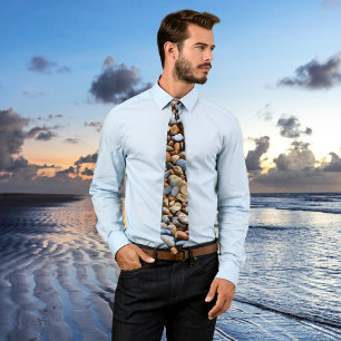 Gravata Praia Pebbles Pattern Tie