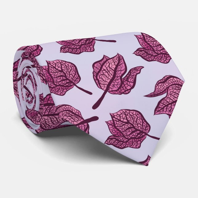 Gravata Prato de Flor de Physalis Rosa Pastel Botânico (Rolled)