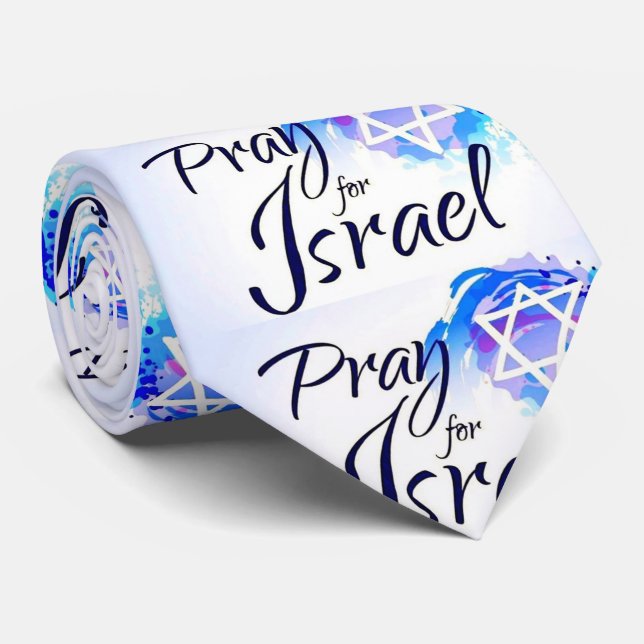 Gravata Pray-For-Isreal_ (Rolled)
