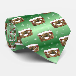 Gravata Preguiçoso Prato de Fruta de Natal Verde