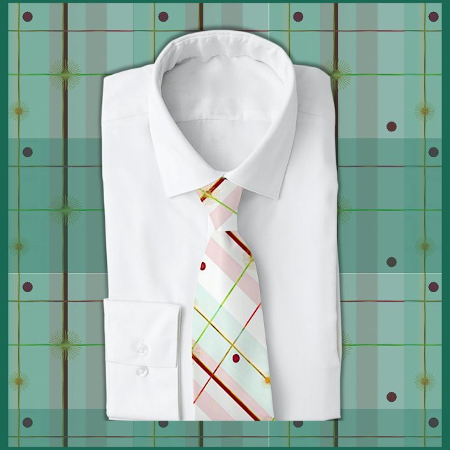 Gravata Preppy Atomic Age Plaid Necktie (Super Preppy Fresh for Spring!)
