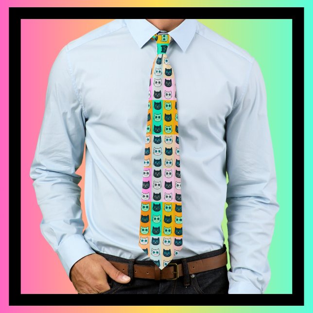 Gravata presente de gato bonito para amantes de gatos (Criador carregado)