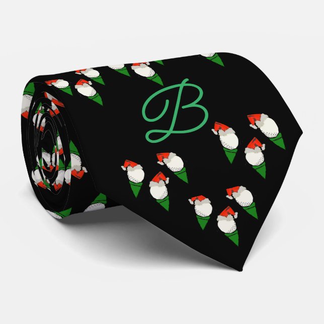 Gravata Presente de Natal para a Mão Pintada de Golfistas  (Rolled)
