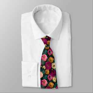 Gravata Presente de Noivo Ranunculus Floral Fofo