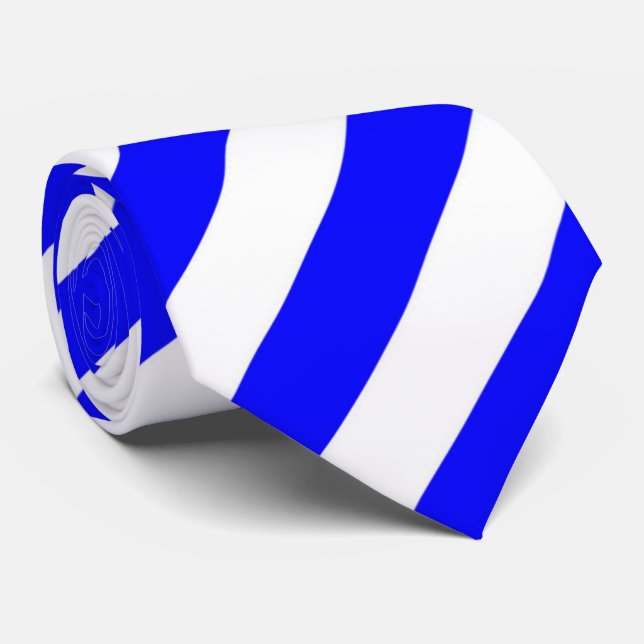 Gravata Presente de Stripe Azul para homens (Rolled)