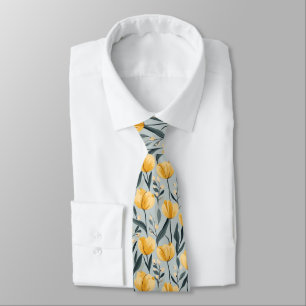 Gravata Presente Elegante para Padrinho Flor de Tulipa