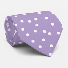 Gravata Presente Moderno Roxo Branco com Pontos para o Noi