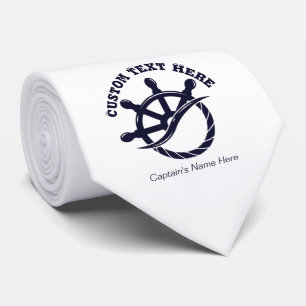 Gravata Presente Náutico de Capitão de Barco Personalizado
