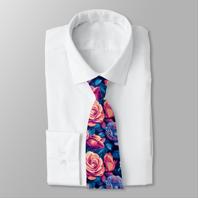 Gravata Presentes Clássicos para o Marido Flor de Rosa (Amarrado)
