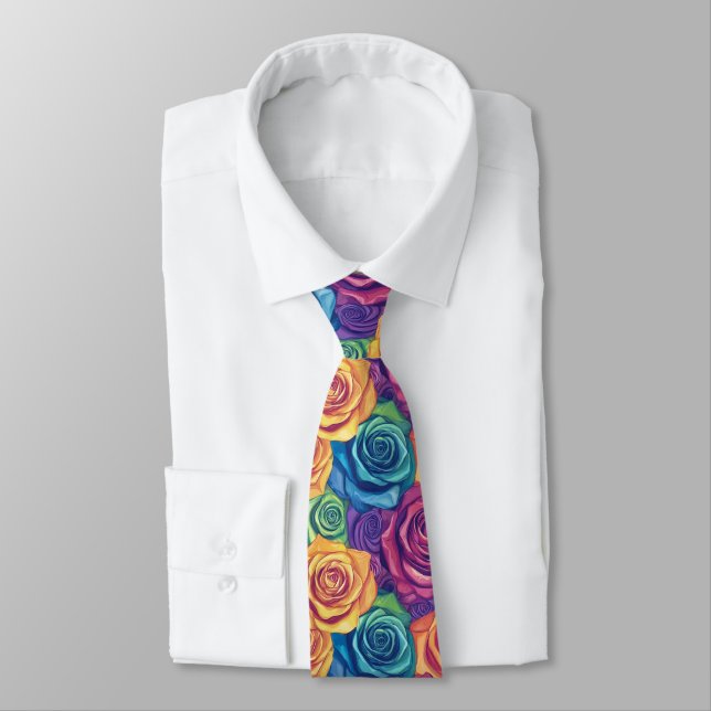 Gravata Presentes da Moda para Pai Rosa Floral (Amarrado)