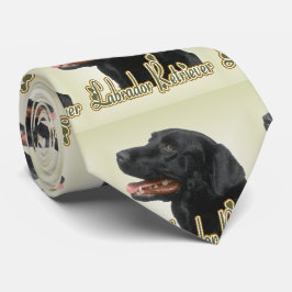 Gravata Presentes de Arte Preto Labrador Retriever