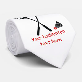 Gravata Presentes do Badminton, raquete e laço do