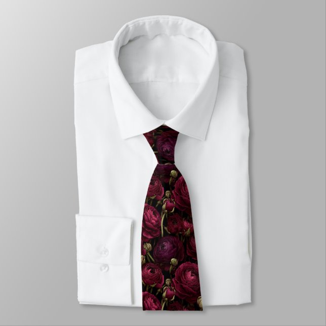 Gravata Presentes Ousados Para Ele Ranunculus Floral (Amarrado)
